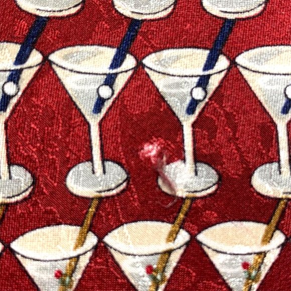 MUSEUM ARTIFACTS 100% Silk Martini Tie - Picture 3 of 7